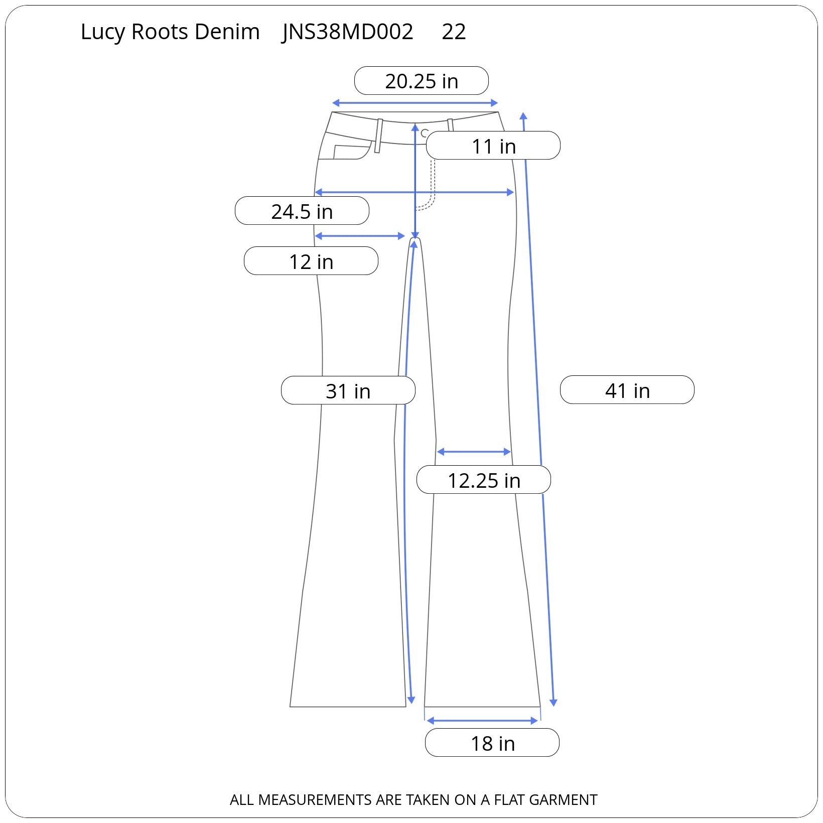 Load video: Youtube video describing how to measure jeans for online sellers or shoppers
