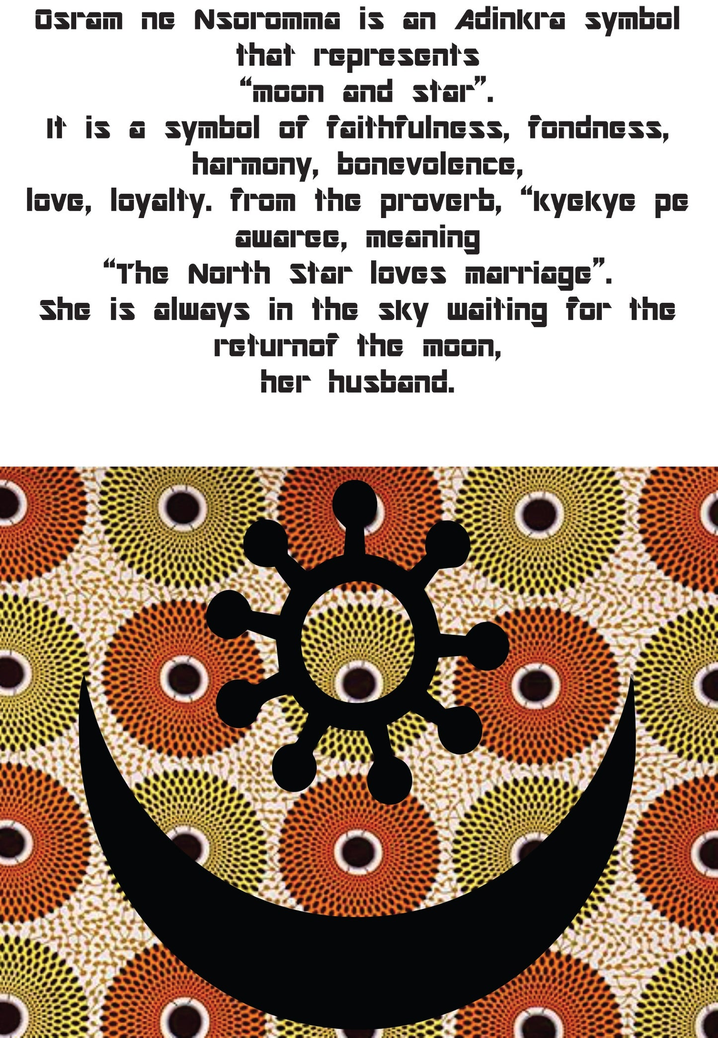 Osram ne Nsoromma # 3 The Moon and The Star Upcycled gray jeans Pocket Patch African Diaspora