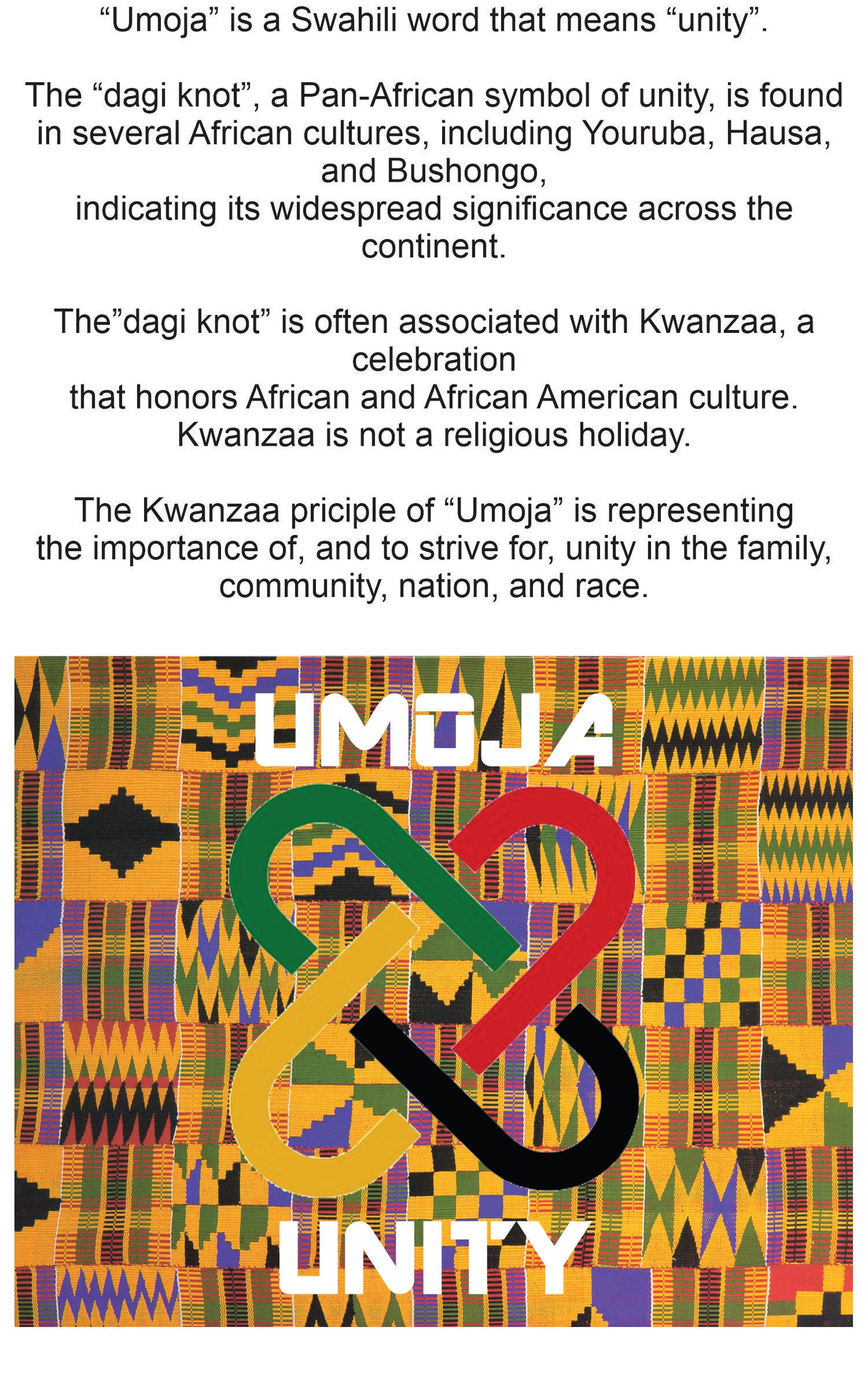 Umoja Unity # 1 Upcycled denim blue jeans Pocket Patch African Diasopra