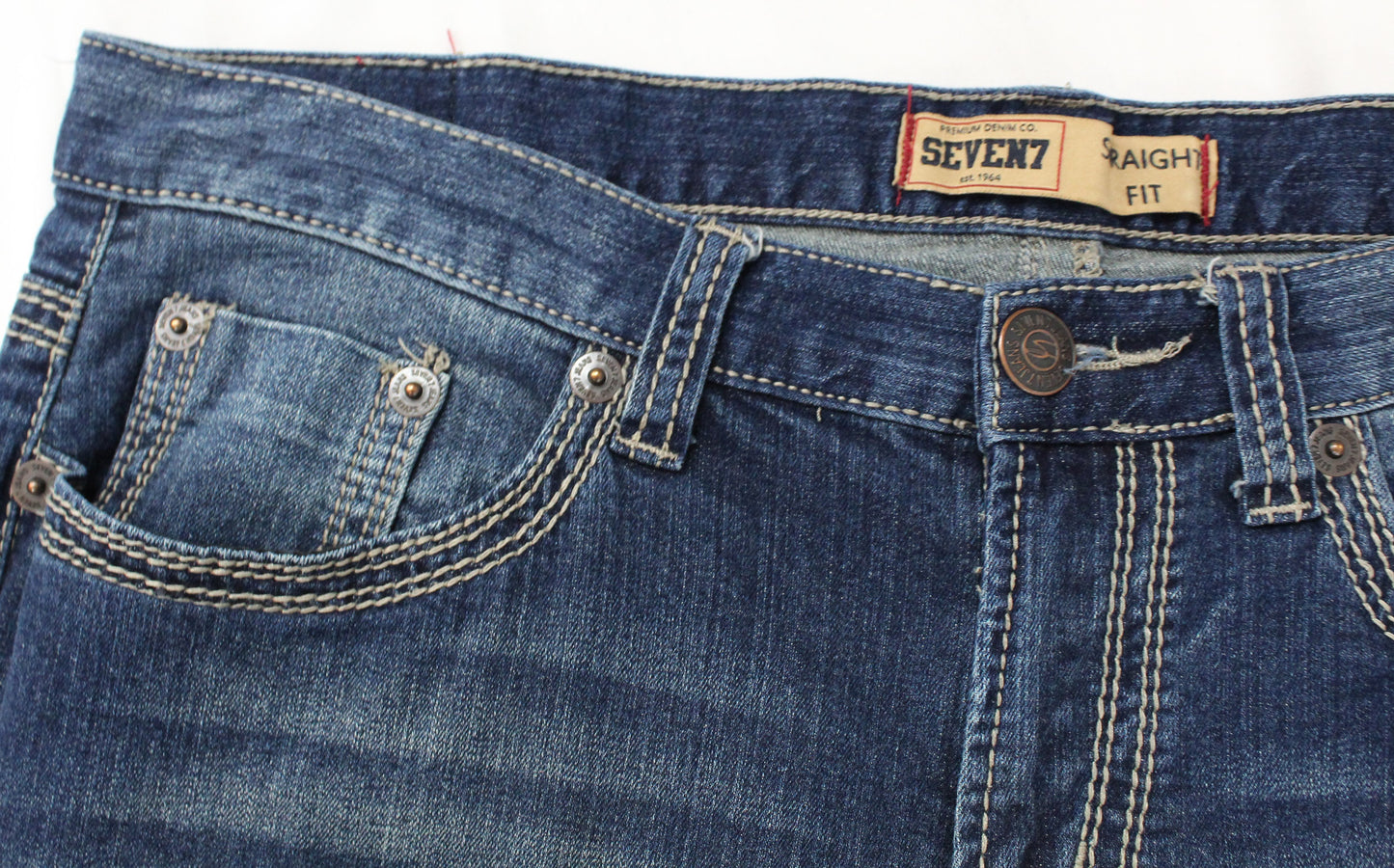 Upcycled jeans _ Unisex size 34/12_Indigo Mud Cloth & Leather Trim _ blue denim _  One-Of-A-Kind